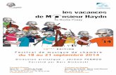 Festival de musique de chambre du 18 au 21 septembre 2014 · 2014-04-03 · STEPHANE DELPLACE (1953) Pièce pour deux pianos (commande du festival) Guillaume Bellom, piano Jérôme
