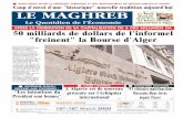 LE CHIFFRE DU JOUR LE MAGHREB Coup d’envoi …...la Bourse d’Alger a connu une impasse fulgurante ces derniers mois, exacerbØe par la rØticence des institutions privØes d’adhØrer