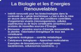 La Biologie et les Energies Renouvelablesleia2.univ-poitiers.fr/files/ps0312121009.pdf · Biomasse humide (produits issus de l’agriculture traditionnelle ) ... Séquestration de