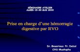 Prise en charge d’une hémorragie digestive par RVO · SÉMINAIRE ATELIER ALGER 19-20 MAI 2010 Prise en charge d’une hémorragie digestive par RVO Dr. Bouarioua Pr. Debzi CHU