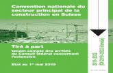 Convention nationale du secteur principal de la...Convention nationale du secteur principal de la construction en Suisse CN 2019–2022 du 3 décembre 2018 Tiré à part tenant compte
