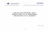 MAGISTÈRE DE PHYSICO-CHIMIE MOLÉCULAIREmagistere-pcm.lcp.u-psud.fr/magistere/presentation_08-09.pdf · chercheurs dont l'activité recouvre principalement les domaines de la Dynamique