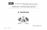 L'asthme - UCLouvainAsthme 2009 Prévalence de l'asthme … • L’Organisation mondiale de la santé estime que plus de 180 000 décès par an sont dus à cette affection. • 8