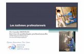 Les Asthmes professionnelsdes-pneumo.org/wp-content/uploads/2018/04/cours_asthme... · 2018-04-14 · Cas Clinique • Homme 25 ans, consulte en mars pour difficulté respiratoire