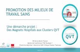 PROMOTION DES MILIEUX DE TRAVAIL SAINS · 2019-09-26 · Les clusters QVT (2016-2019) Après avoir mis en place le projet ARIQ sur l’ensembledes services de la Clinique Pasteur,