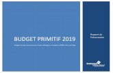 BUDGET PRIMITIF 2019...Le budget primitif 2019 a été élaboré pour se rapprocher au plus près de ces cibles qui demeurent une référence pluriannuelle moyenne à atteindre sur