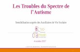 Les Troubles du Spectre de l’Autisme - Académie de Limogespedagogie.ac-limoges.fr/ia87/IMG/pdf/powerpoint_autisme_2017_2_.pdf · Pour l’ensemble des TED, prévalence moyenne