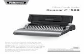 Of¯¬¾ce Comb Binder - Fellowes E_500...¢  The Quasar-E comb binder is designed to be stored horizontally
