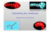 Géométrie des molécules · 2016-12-27 · Introduction Considérons – Une molécule diatomique • 1 seule possibilité – Une molécule polyatomique • infinité de possibilités