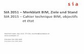 SIA 2051 – Merkblatt BIM, Ziele und Stand SIA 2015 …...SIA 2051 – Merkblatt BIM, Ziele und Stand SIA 2015 – Cahier technique BIM, objectifs et état Manfred Huber, dipl. Arch.