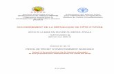 GOUVERNEMENT DE LA RÉPUBLIQUE DE CÔTE D’IVOIRE · GOUVERNEMENT DE LA RÉPUBLIQUE DE CÔTE D’IVOIRE APPUI À LA MISE EN ŒUVRE DU NEPAD–PDDAA TCP/IVC/2903 (I) ... Appui à