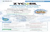 HYDROFUGE Concentré - Allintechs · 1 L de Zycosil dilué dans 20 L d’eau = 60 à 80 m 2 (si béton serré 100 m ). APPLICATION SIMPLE Rouleau, pinceau, pistolet basse pression,