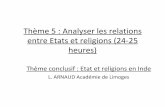 Analyser les relations entre Etats et religions (24-25 …pedagogie.ac-limoges.fr/hist_geo/IMG/pdf/1ere_spe_etat...Extraits de la constitution indienne de 1950 Article 15 Interdiction