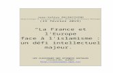 “La France et l'Europe face à l'islamisme : un défi ...classiques.uqac.ca/.../France_et_Europe_face_islamisme.docx  · Web view(2015), rappelle l'importance d'un tel combat (en