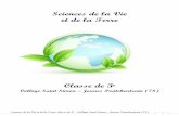 Sciences de la Vie et de la Terre · Sciences de la Vie et de la Terre, classe de 3e – Collège Saint Simon – Jouars Pontchartrain (78) 5 Thème 2 : Le vivant et son évolution