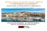 Crédits photo : …fr.ap-hm.fr/sites/default/files/files/defhy/defhyLivret...Journées Grand Sud – 4 & 5 avril 2019 – Marseille - 6 - Approches pangénomiques actuelles Pauline