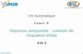 Réponse temporelle : solution de l'équation d'étatasi.insa-rouen.fr/enseignement/siteUV/auto/cours/cours9.pdf · Réponse temporelle : solution de l'équation d'état UV Automatique