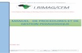 IRIMAG - Manuel de Procédures et de Gestion Pédagogique I ...irimag-niger.net/wp-content/uploads/2018/11/MANUEL-FINAL-IRIMAG.pdf · IRIMAG - Manuel de Procédures et de Gestion