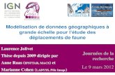 Modélisation de données géographiques àrecherche.ign.fr/jr/jr12/JR2012_COGIT_Jolivet.pdf · Modélisation de données géographiques à grande échelle pour l’étude des déplacements