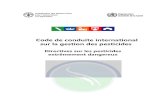 Code de conduite international sur la gestion des pesticides · 2019-03-21 · Code de conduite international sur la gestion des pesticides Directives sur les pesticides extrêmement