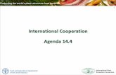 International Cooperation Agenda 14 · Advisory services continue to be largely curative rather than preventive characterized by missed opportunities for early interventions & lack
