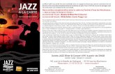 JAZZ - rivercafe paris · plus ou moins contrôlées de « jazz gitan », « swing musette », ou autre « jazz manouche ». Boulou et Elios sont initiés au jazz par leur père dès