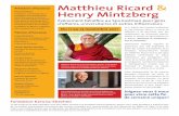 Matthieu Ricard - Spa Eastman...2011/11/02  · Matthieu Ricard & Henry Mintzberg Événement bénéfice au Spa Eastman pour gens d’affaires, universitaires et autres influenceurs