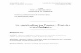 La vaccination en France : Craintes et polémiquesmoodle.univ-lille2.fr/pluginfile.php/92997/mod... · M. KARROUT Youness Pharmacotechnie Industrielle Mlle LALLOYER Fanny Biochimie
