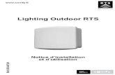 Lighting Outdoor RTS - Somfy · PDF file Lighting Outdoor RTS 6. Enregistrement du point de commande Pour mettre en service le Lighting Outdoor RTS, un point de commande RTS doit être