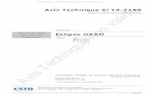 Coffre PVC Eclipse OXXO - · PDF file 2019-10-26 · 2 6/14-2186 Le Groupe Spécialisé n° 6 « Composants de baie, vitrages » de la Commission chargée de formuler les Avis Techniques