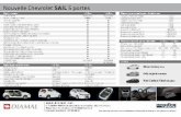 Lancement SAIL Mars 2011 [Mode de compatibilité] · 2013-02-19 · Nouvelle Chevrolet SAIL 5 Equipements CD MP3 Climar.satian want / Banquette de la avant / portes 1.2 Ess Ess 97/sooc