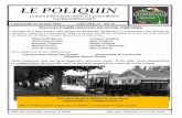 LE POLIQUIN - Laurierville · 2019-10-16 · Le 6 juillet dernier avait lieu la 3ème édition du Laurierville Open au Club de golf de Plessisville. C’est plus de 33 foursomes qui