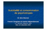 Suicidalité et consommation de psychotropescms.addiction-valais.ch/Upload/addiction-valais/Annexes/07_suicide_toxicomanie_Bonvin.pdfSuicide et psychotropes : hypothèses causales.
