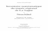 Inventaire numismatique du musée régional de La Sagne Neuchâtel · 2018-03-10 · Inventaire numismatique du musée régional de La Sagne - Neuchâtel Mottiez Paul-Emile Rapport