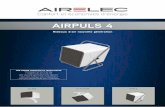 AIRPULS 4 - Airelec · Boîtier de commande mural ou à encastrer avec thermostat AIRCOM 4 A691289 Sonde déportée A691280 Coloris Mobile/Fixe : corps blanc RAL 9002 et grille anthracite.