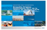 Enquête Origine-Destination 2017 de la région de …...1er novembre 2019 MINISTÈRE DES TRANSPORTS Enquête Origine-Destination 2017 de la région de Québec-Lévis Méthodologie