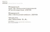 Rapport sur le Gouvernement d’entreprise 2019 …...Rapport sur le Gouvernement d’entreprise 2019 5 Structure du capital 2.4 Actions et bons de participation Le capital de Nestlé