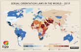 SEXUAL ORIENTATION LAWS IN THE WORLD - 2019From criminalisation of consensual same-sex sexual acts between adults to protection against discrimination based on sexual orientation Legal