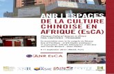 ANR | ESPACES dE LA CuLtuRE ChINOISE EN AFRIquE (EsCA) · 2015-09-08 · The questions to emerge from comparing experiences of circulation, ... Our interview method, which consisted