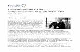 Kvartalsredogörelse Q3 2017 Prolight Diagnostics AB (publ ... förväntningar och med av hjärtdiagnostikmarknaden satta kriterier. Ett viktigt och stort steg i riktning mot att utveckla