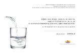 QUALITE DES EAUX DESTINEES A LA CONSOMMATION HUMAINE · Rapport sur la qualité des eaux destinées à la consommation humaine à Tahiti et dans les îles – Année 2012 Centre d'Hygiène