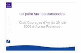 Club Ouvrages d’Art du 29 juin 2006 à Aix en Provencepiles.cerema.fr/IMG/pdf/Le_point_sur_les_eurocodes_cle... · 2006-08-11 · EN 1991 1.3 neige 1.4 Vent 1.5 Température 1.6