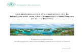 Les méanismes d’adaptation de la - Académie 3 « Les méanismes d’adaptation de la iodiversité aux changements climatiques et leurs limites » Rapport adopté par l’Aadémie