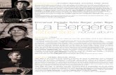 La Bergère · 2014-05-13 · La Bergère étreintes Sylvie Berger | Chant Dans le vacarme des jours, une voix s’élève qui nous frôle. Sylvie Berger chante et force délicatement