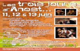 Les trois jours d’Anost 11, 12 13 - IJ) Bourgogne · 2015-07-16 · Vendredi 11 juin 17h45 Coups de poignée et poignées de main 21h Métallos et dégraisseurs 23h Jean Léger