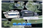 SAER-pump-catalog-Lenntech · PUMP CONSTRUCTION Pump body and motor support in cast iron, pressed brass impeller. Mechanical seal in carbon/ceramic, rotor shaft in stainless steel
