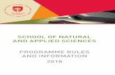 SCHOOL OF NATURAL AND APPLIED SCIENCES …SCHOOL OF NATURAL AND APPLIED SCIENCES PROGRAMME RULES AND INFORMATION 2018 Department of Computer Science and Information Technology Lecturers