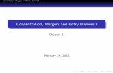 Concentration, Mergers and Entry Barriers ... Concentration, Mergers and Entry Barriers I Concentration Measures Mergers 2015 (source Dealogic - M&A Analytics) 2015 has been a record