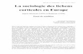La sociologie des lichens corticoles en Europe...Bull. Ass. Fr. Lichénologie - 2010 - Vol. 35 - Fasc 2 1 La sociologie des lichens corticoles en Europe depuis Klement (1955) et Barkman