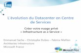 L'évolution du Datacenter en Centre de Servicesdownload.microsoft.com/documents/...du_datacenter_en_centre_de_… · –System Center Data Protection Manager –System Center Configuration